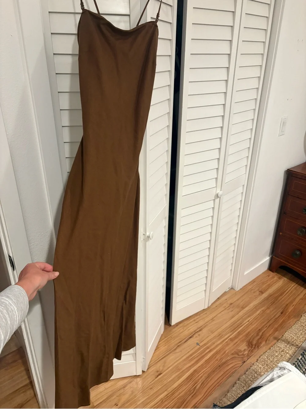 Anthropologie Brown Slip Dress (Size Medium) - Picture 1 of 7